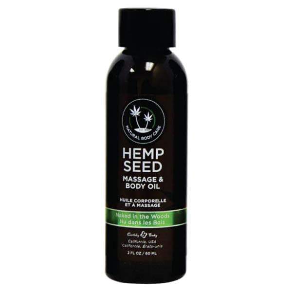 Hemp Seed Massage & Body Oil - Naked In The Woods (White Tea & Ginger) Scented -