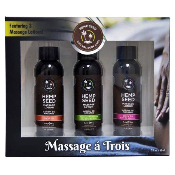 Hemp Seed Massage A Trois - Scented Massage Lotion Kit - 3 Bottle Set A$21 Fast