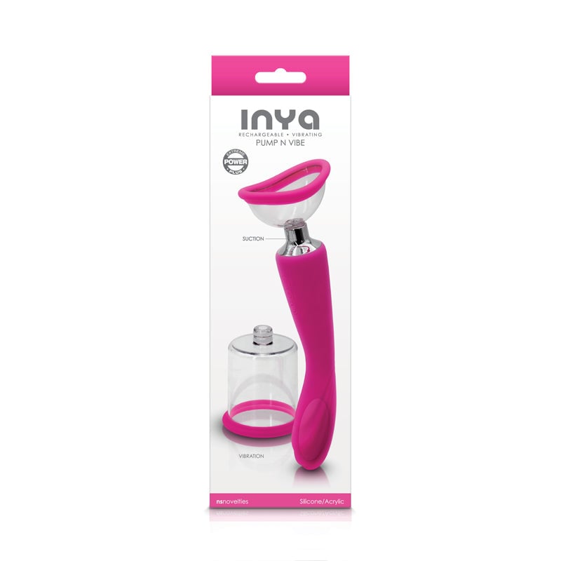 Inya Pump and Vibe - Pink USB Rechargeable 2-in-1 Pump and Vibrator A$91.58 Fast