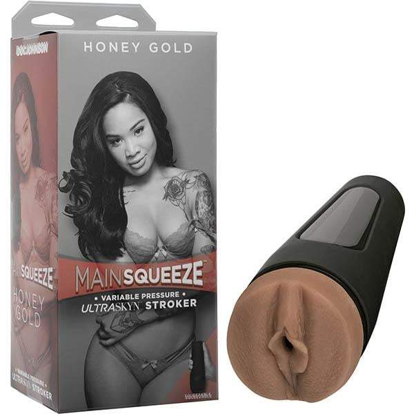 Doc Johnson Main Squeeze - Honey Gold - Tanned Hard Case Vagina Stroker A$91.58