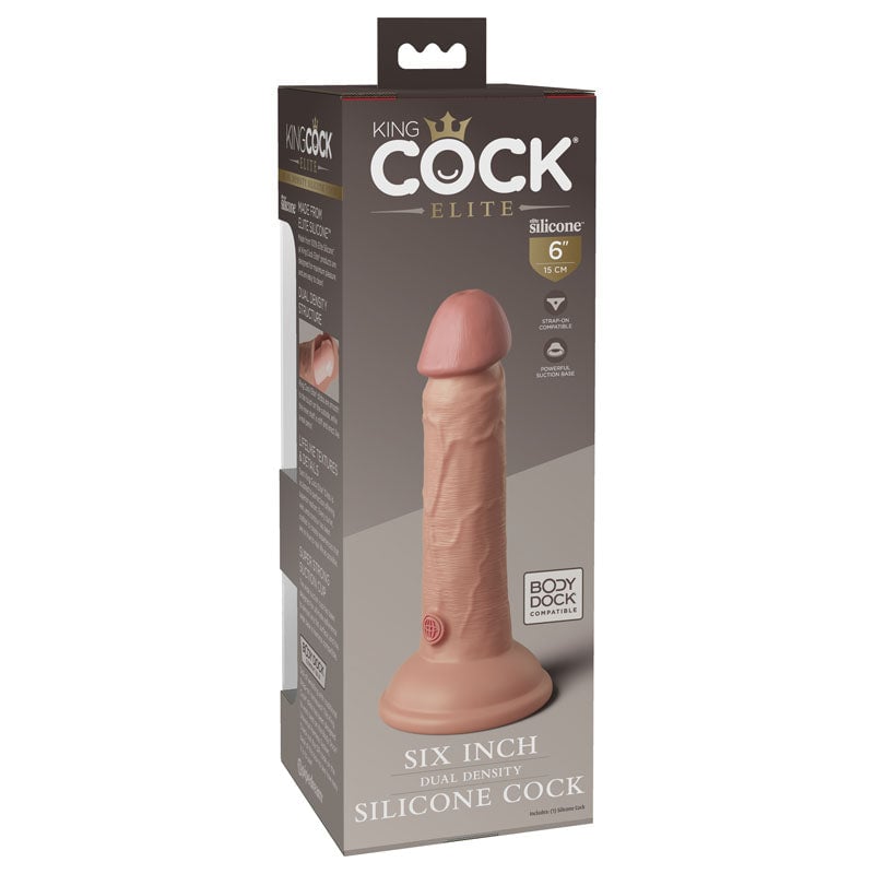 King Cock Elite 6’’ Dual Density Cock - Flesh - Flesh 15.2 cm Dong A$73.98 Fast