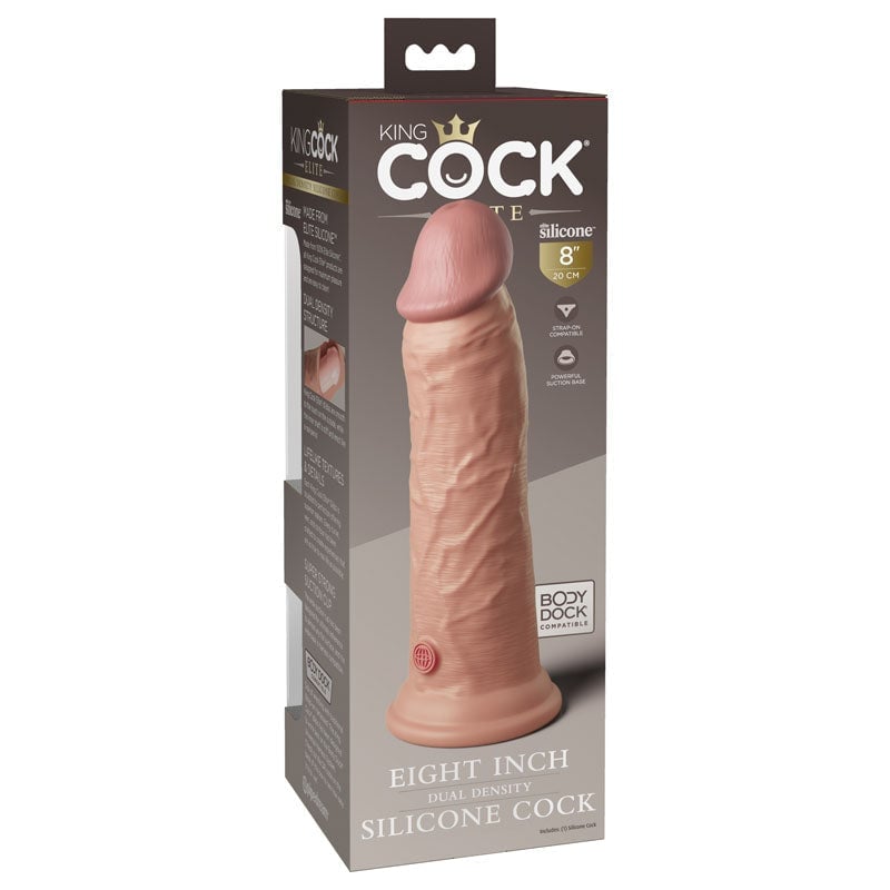 King Cock Elite 8’’ Dual Density Cock - Flesh - Flesh 20.3 cm Dong A$122.08 Fast