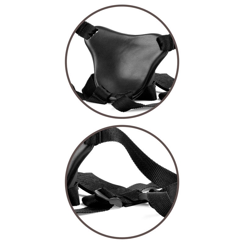 King Cock Elite Comfy Body Dock Strap-On Harness - Black Adjustable Strap-On