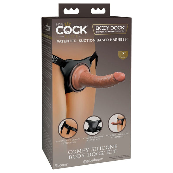 King Cock Elite Comfy Silicone Body Dock Kit - Body Dock Strap-On Harness