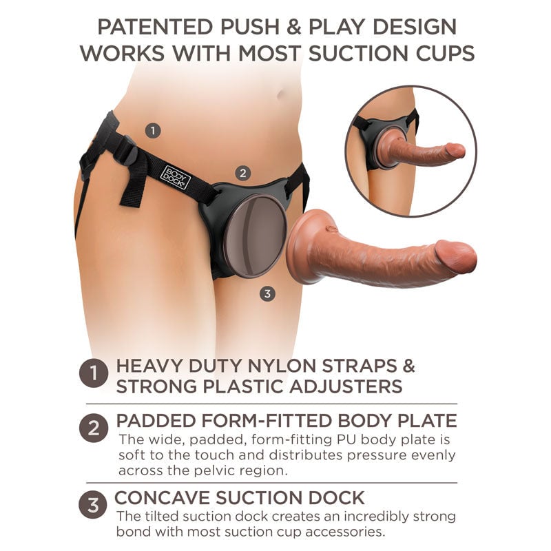 King Cock Elite Comfy Silicone Body Dock Kit - Body Dock Strap-On Harness