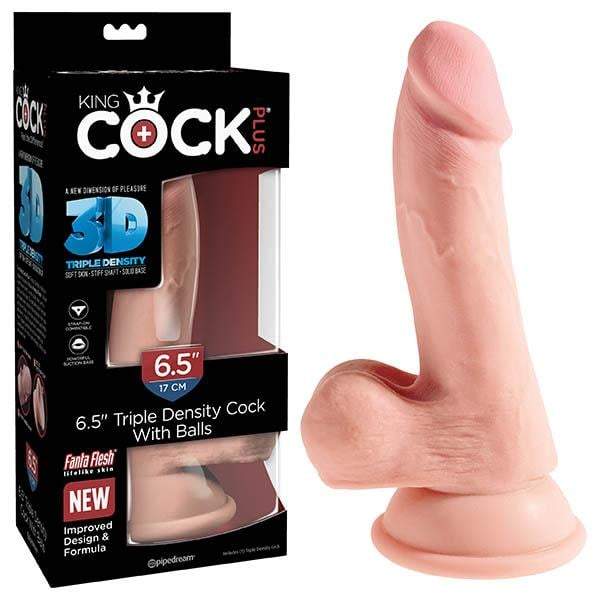 King Cock Plus 6.5’’ Triple Density Cock with Balls - Flesh 16.5 cm Dong A$90.63