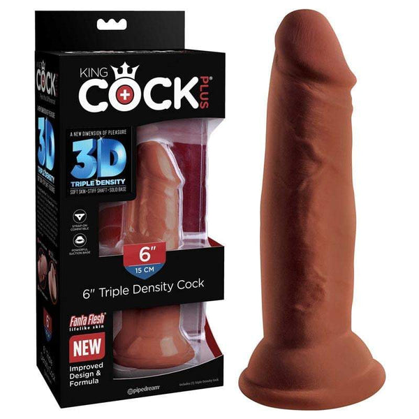 King Cock Plus 6’’ Triple Density Cock - Brown 15.2 cm Dong A$55.96 Fast