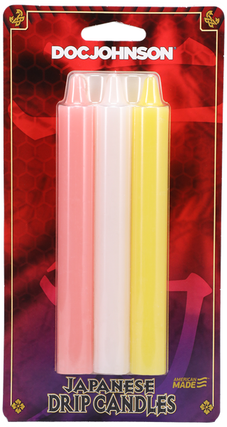 Japanese Drip Candles - 3 Pack - Pink, White, Yellow