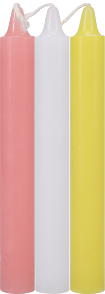 Japanese Drip Candles - 3 Pack - Pink, White, Yellow
