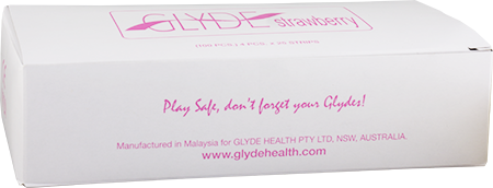 Glyde Condom - Strawberry/Pink 53mm Bulk 100&