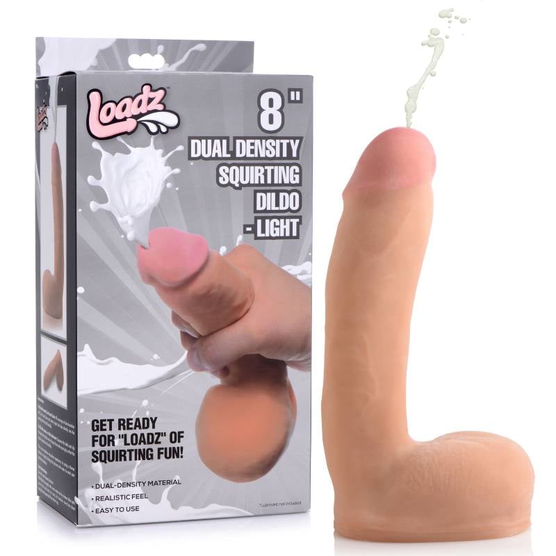 Loadz 8’’ Dual Density Squirting Dildo - Flesh 20.3 cm Squirting Dong A$78.95