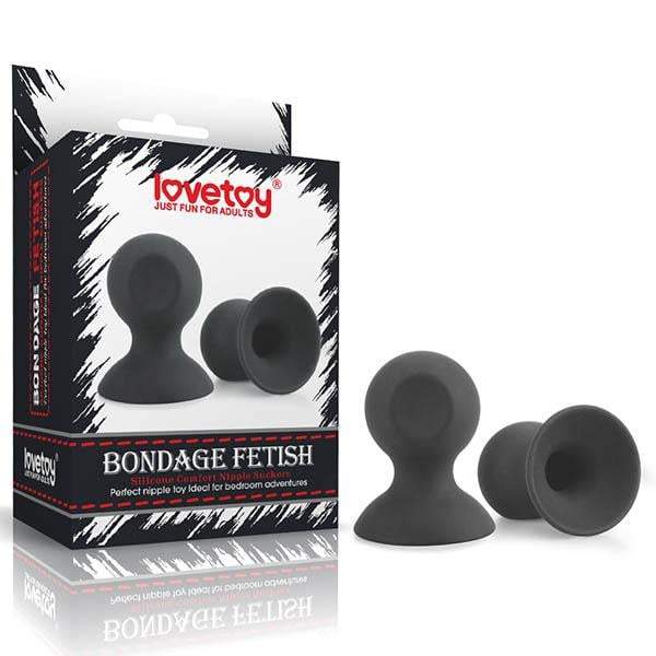 Lovetoy Bondage Fetish Silicone Comfort Nipple Suckers - Black - Set of 2