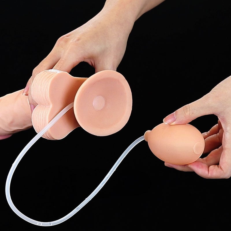 Lovetoy Cumming Softee Soft Ejaculation Cock 9’’ with Balls - Flesh 22.9 cm