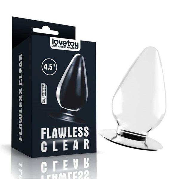 Lovetoy Flawless Clear Anal butt plug 4.5’’ - Clear 11.5 cm Butt Plug A$19.98