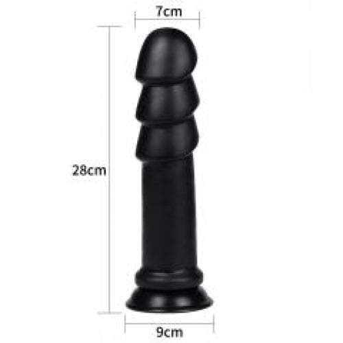 Lovetoy King Sized Anal Ripples - Black 28.5 cm (11.5’’) Mega Anal butt plug