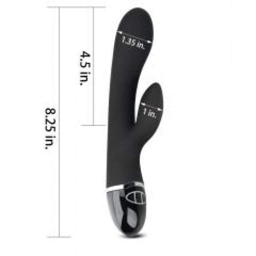 Lovetoy O-Sensual Clit Duo Climax - Black 21 cm USB Rechargeable Rabbit Vibrator