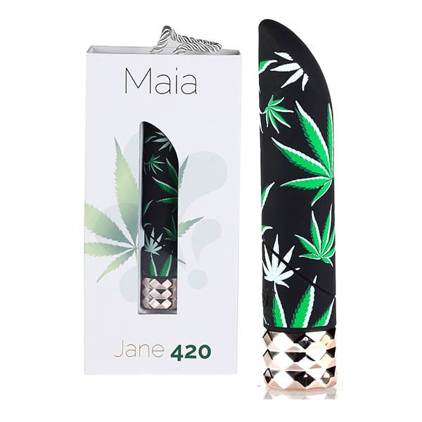 Maia Jane 420 - Hemp Green 12 cm USB Rechargeable Bullet A$67.99 Fast shipping