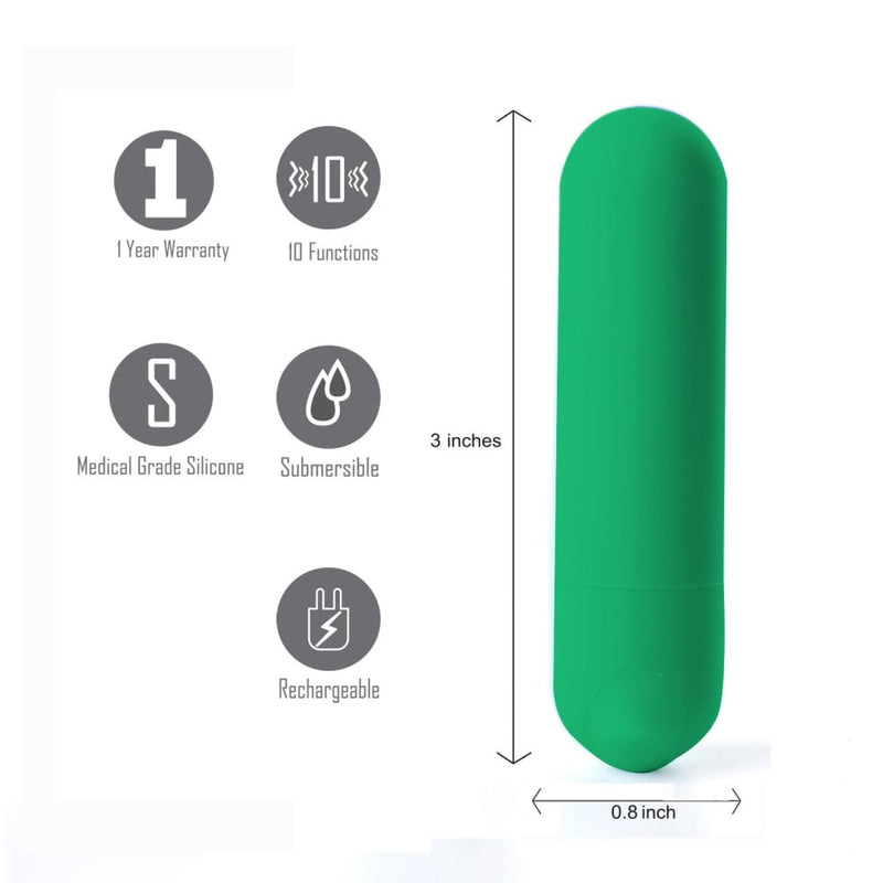 Maia Jessi - Emerald Green 7.6 cm USB Rechargeable Bullet A$37.93 Fast shipping