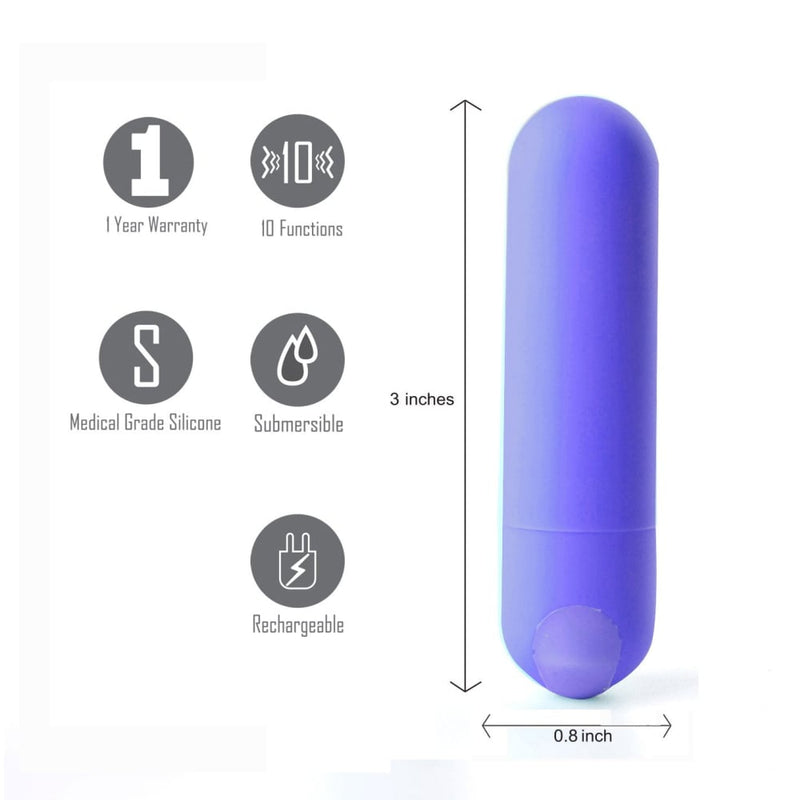 Maia Jessi - Purple 7.6 cm USB Rechargeable Bullet A$37.93 Fast shipping