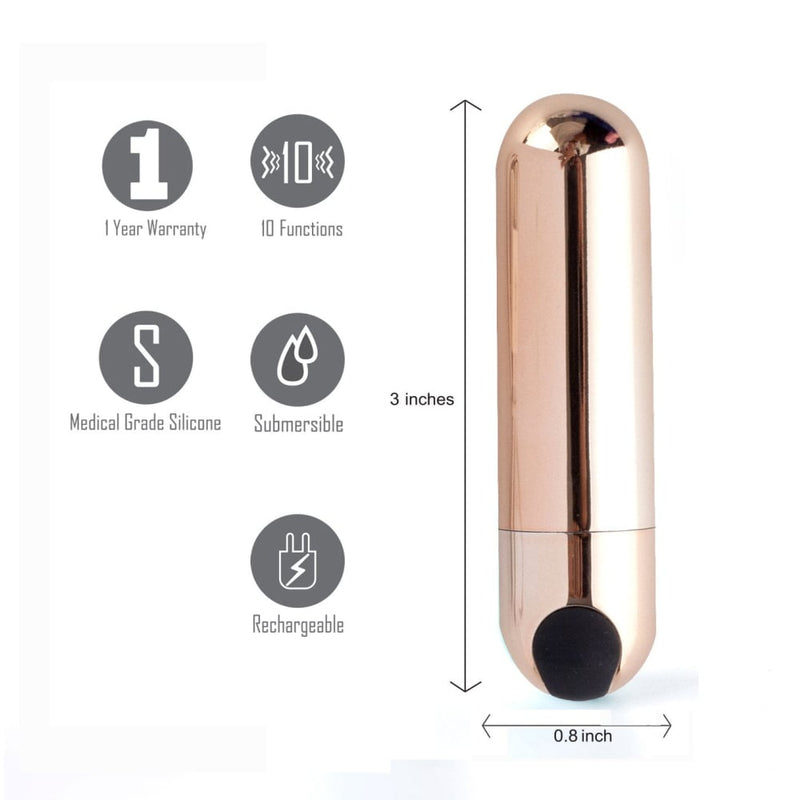 Maia Jessi - Rose Gold 7.6 cm USB Rechargeable Bullet A$37.93 Fast shipping