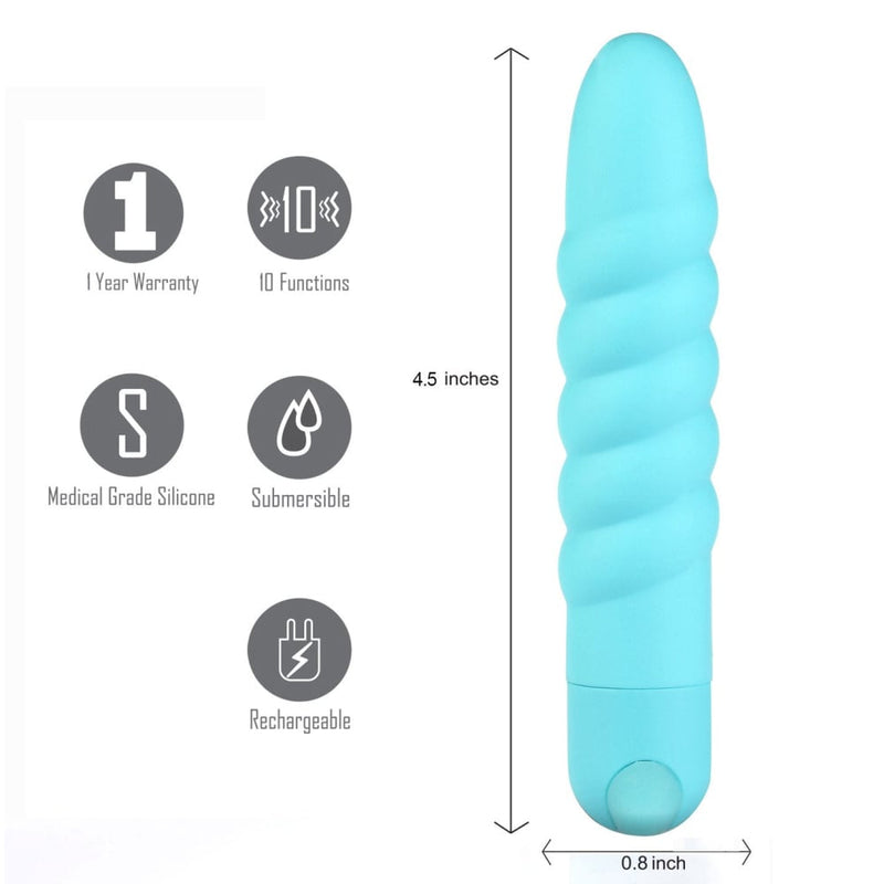 Maia Lola - Teal 11.5 cm USB Rechargeable Vibrator A$36.88 Fast shipping