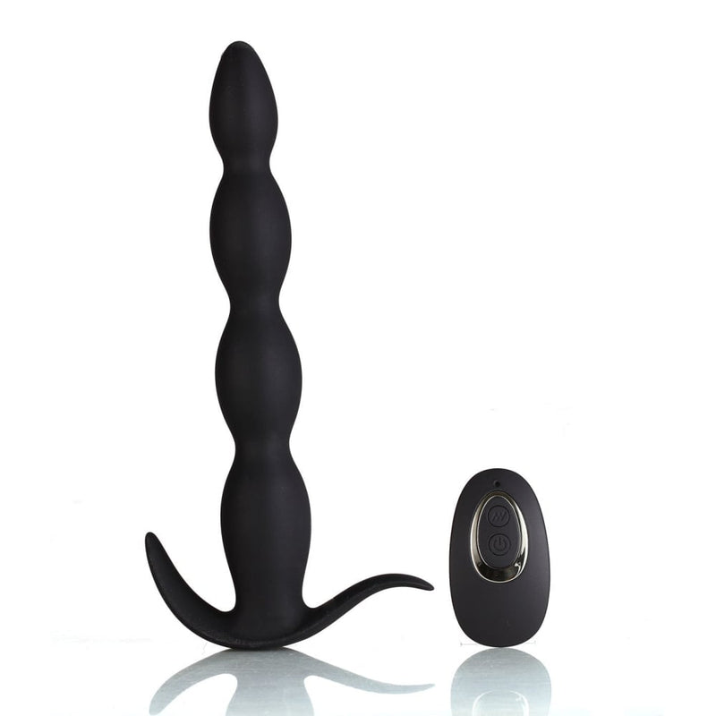 Maia Mason - Black 23.6 cm USB Rechargeable Anal Beads with Wireless Remote