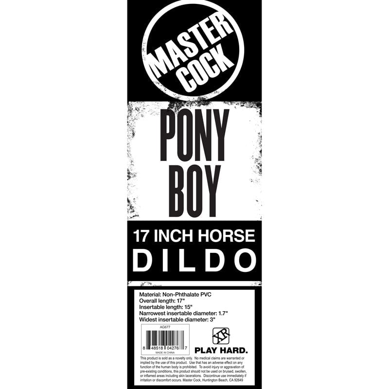 Master Cock Pony Boy - Black 43 cm (17’’) Horse Dong A$84.13 Fast shipping