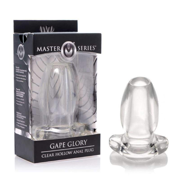 Master Series Gape Glory - Clear Large Hollow Anal Butt Plug A$34.83 Fast