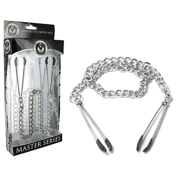 Master Series Reign Tweezer Nipple Vice - Metal Nipple Clamps with Chain A$23.58