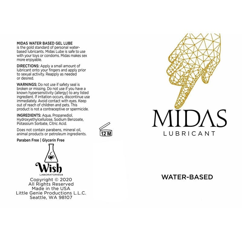 Midas Water Based Lube - Water Based Lubricant - 59 ml Bottle A$18.78 Fast