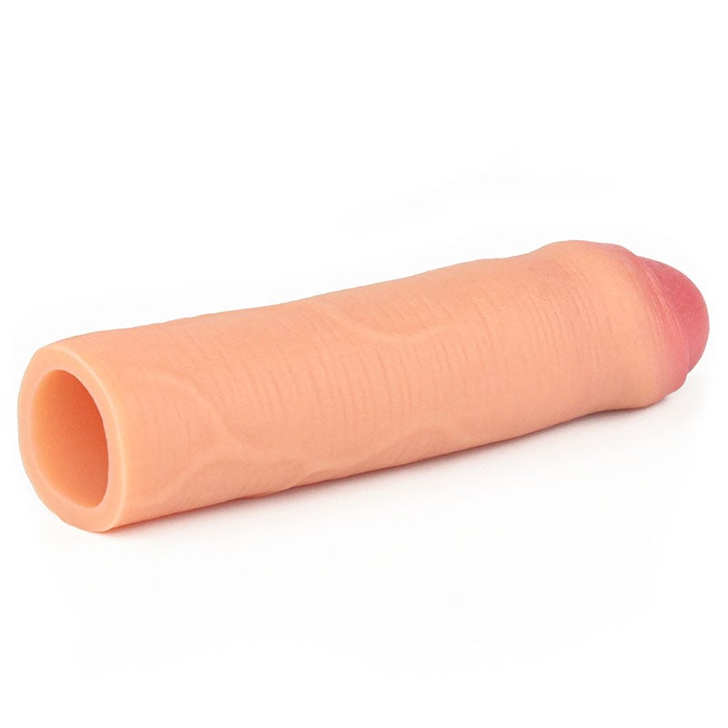 Nature Extender 1’’ Silicone Uncut Sleeve - Flesh 2.5 cm Penis Extender Sleeve