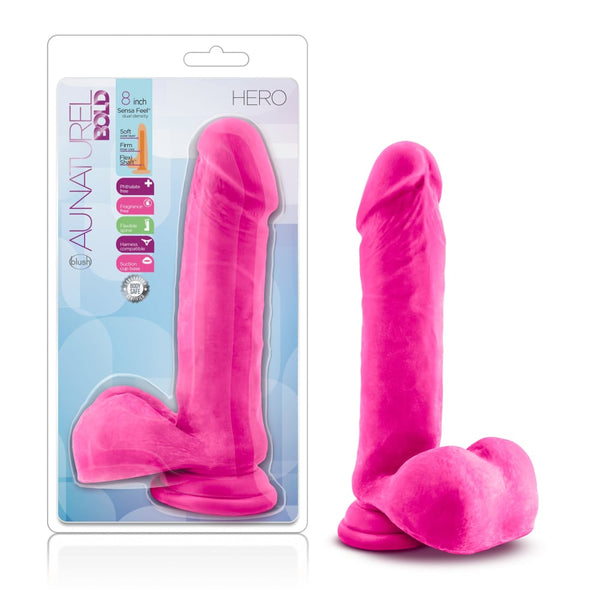 Au Naturel Bold Hero 8in Dildo Pink A$52.33 Fast shipping