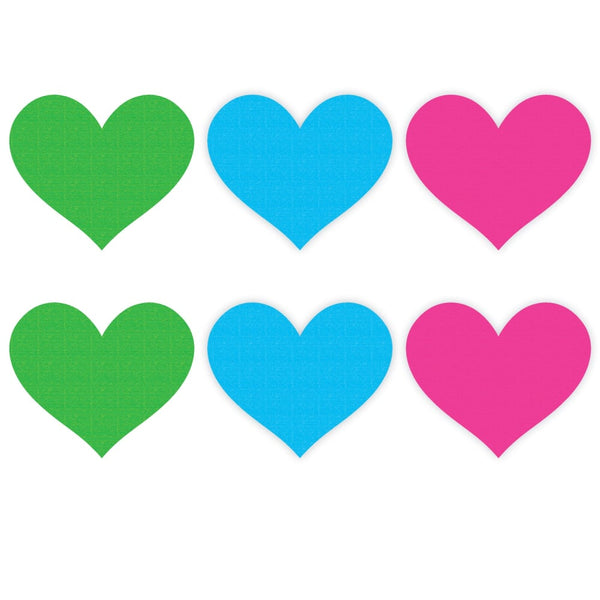 Neon Heart 3 Pk Pasties - Green/Blue/Pink A$30.20 Fast shipping