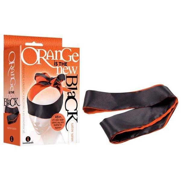 Orange Is The New Black - Satin Sash - Black/Orange Blindfold A$23.48 Fast