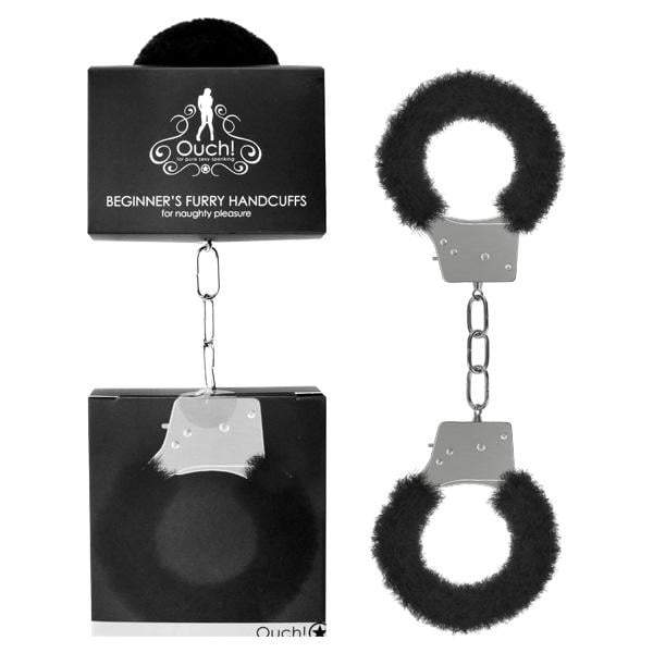 Ouch Beginner’s Furry Handcuffs - Black Fluffy Restraint A$18.78 Fast shipping