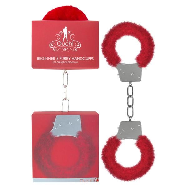 Ouch Beginner’s Furry Handcuffs - Red Fluffy Restraint A$18.78 Fast shipping