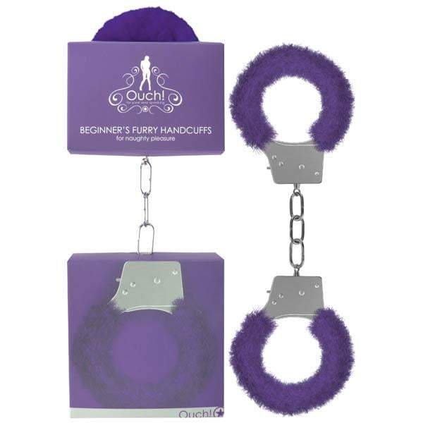 Ouch Beginner’s Furry Handcuffs - Purple Fluffy Restraint A$18.78 Fast shipping