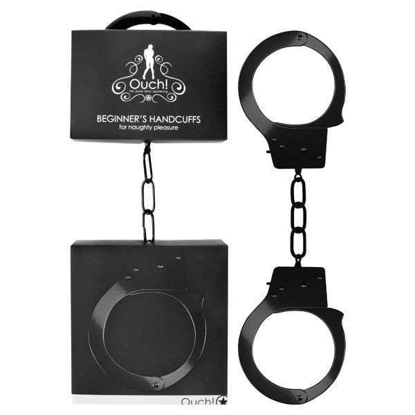 Ouch Beginner’s Handcuffs - Black Metal Restraints A$17.63 Fast shipping