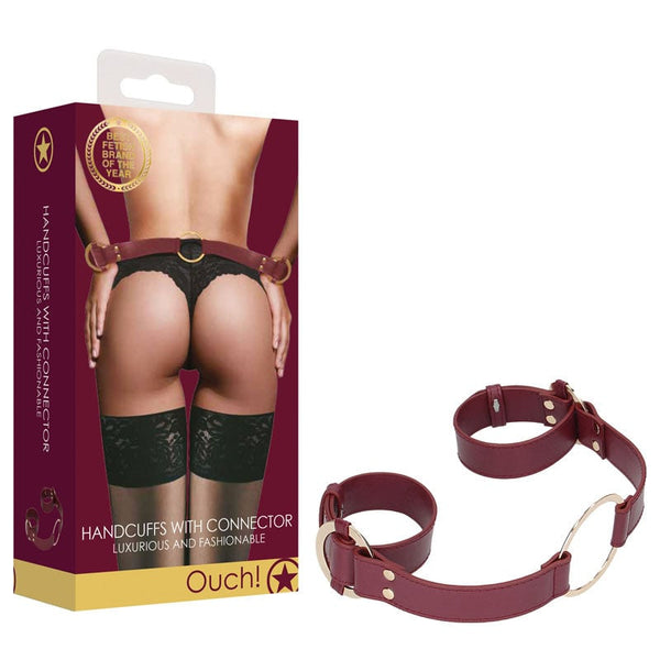 OUCH! Halo - Handcuff With Connector - Burgundy Restraint A$45.79 Fast shipping