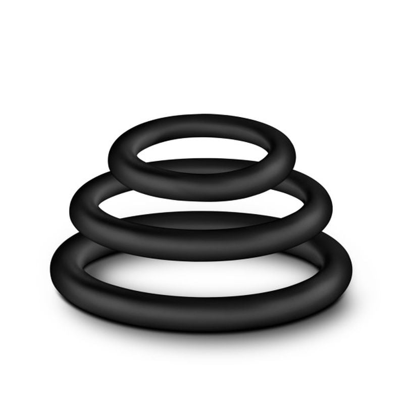 Performance Silicone Cock Ring 3 Pc Set Black A$14.83 Fast shipping