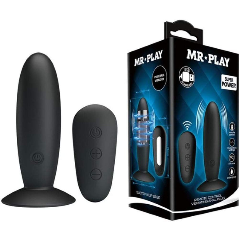 Mr Play Remote Control Vibrating Anal butt plug - Black A$57.95 Fast shipping