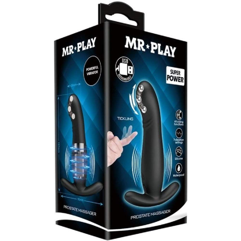 Mr Play Tickling Prostate Massager USB Charger 7 Functions - Black A$54.95 Fast