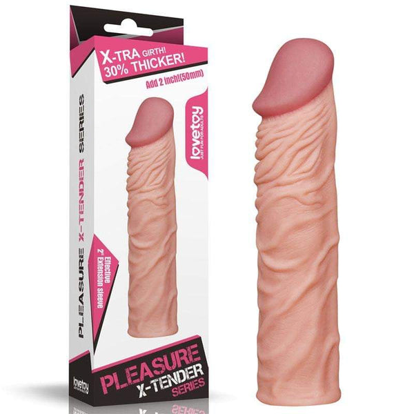 Pleasure X-Tender 2’’ Sleeve - Flesh 5.1 cm (2’’) Penis Extension Sleeve A$19.39