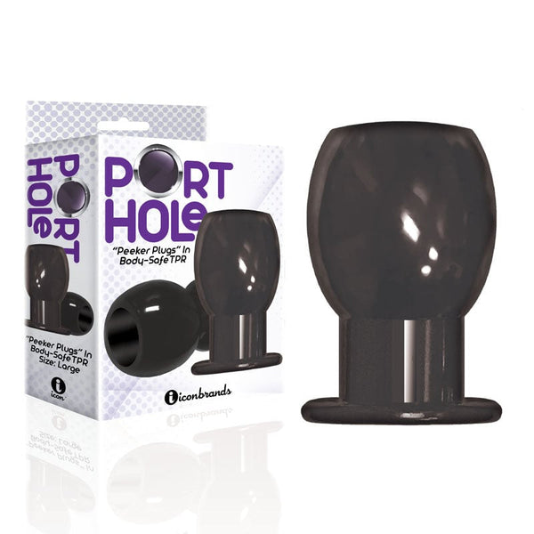 The 9’s Port Hole Hollow Butt Plug - Black Hollow Butt Plug A$23.48 Fast