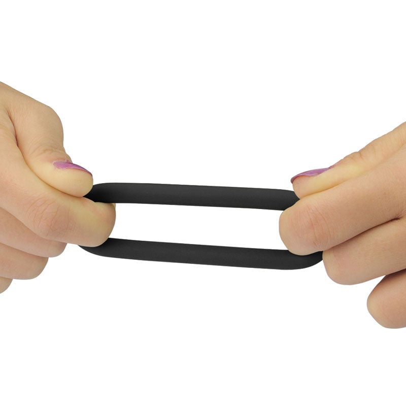 Power Plus Soft Silicone Snug Ring - Black Cock Rings - Set of 3 Sizes A$17.63