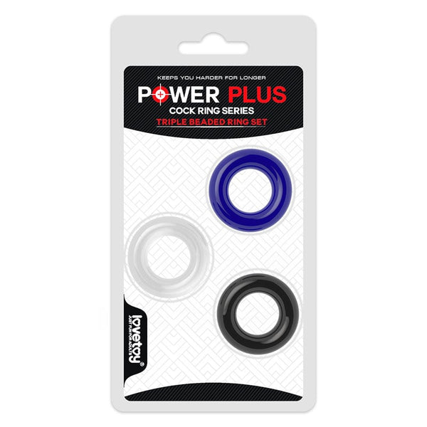 Power Plus Triple Donut Ring Set - Coloured Cock Rings - Set of 3 A$7.03 Fast