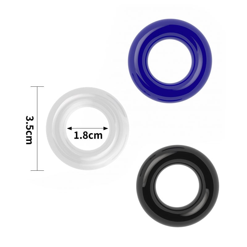 Power Plus Triple Donut Ring Set - Coloured Cock Rings - Set of 3 A$7.03 Fast