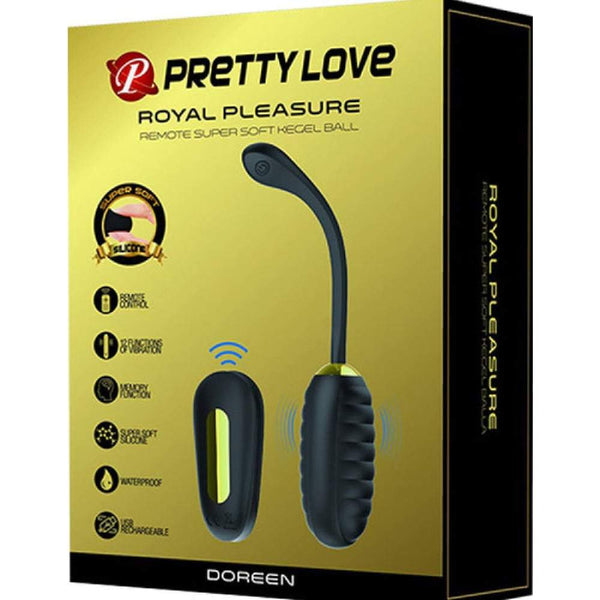 Pretty Love Doreen Remote Control Vibrating Love Egg - Black and Gold A$137.95