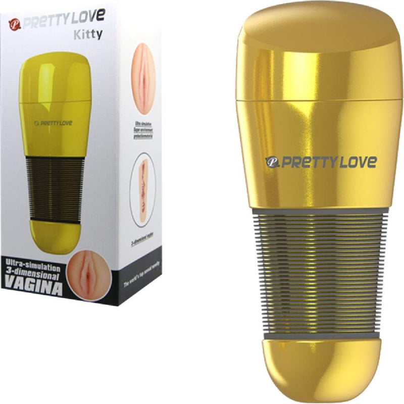 Pretty Love Kitty Vagina Masturbator - Gold A$52.95 Fast shipping