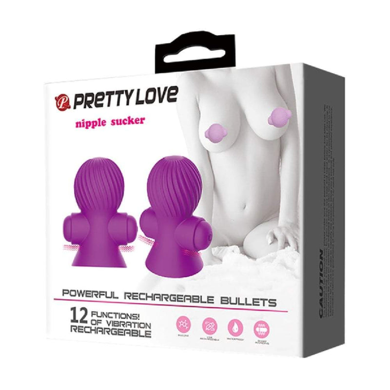 Pretty Love Nipple Sucker - Rechargeable 12 Function - Purple A$86.95 Fast